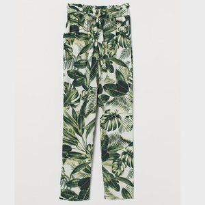 H&M Super Soft Tie Waist Tropical Pants
